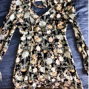 Flying Tomato Floral Open Back Dress